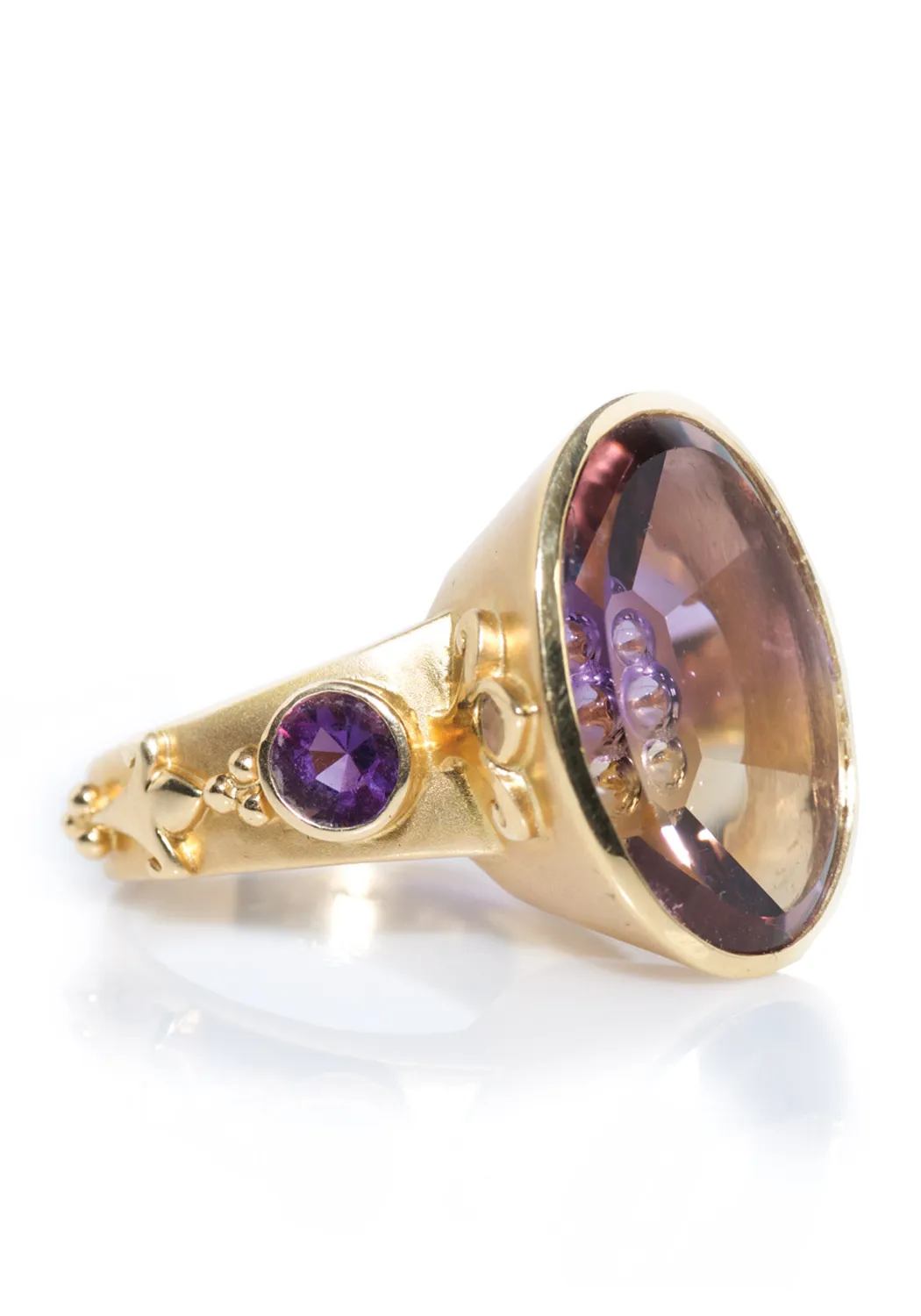 Paula Crevoshay 18K Gold Ametrine Ring