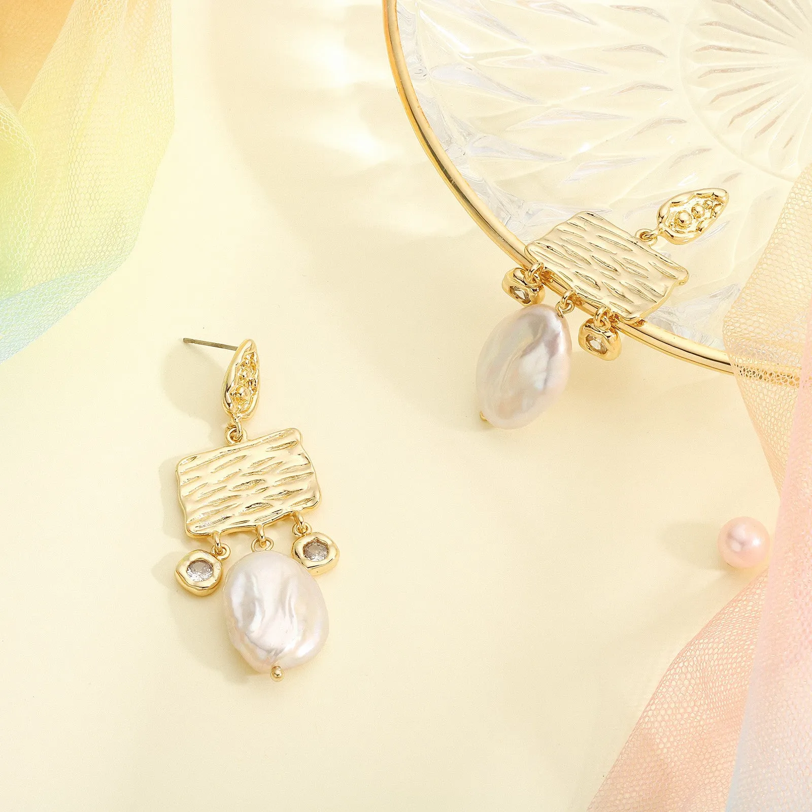 Pearl Diamond Earrings