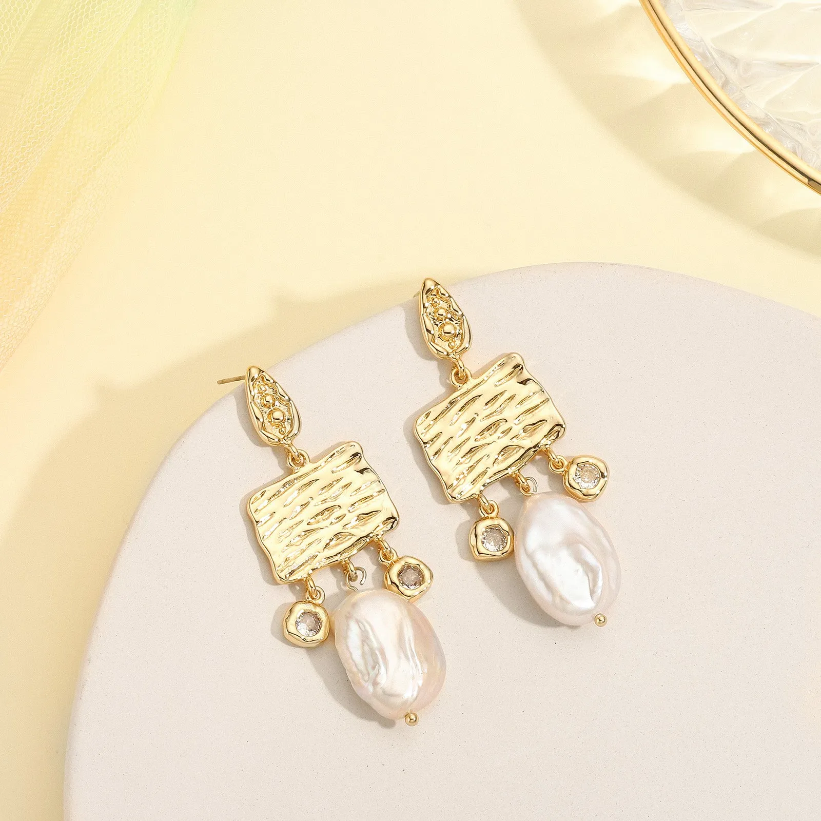 Pearl Diamond Earrings