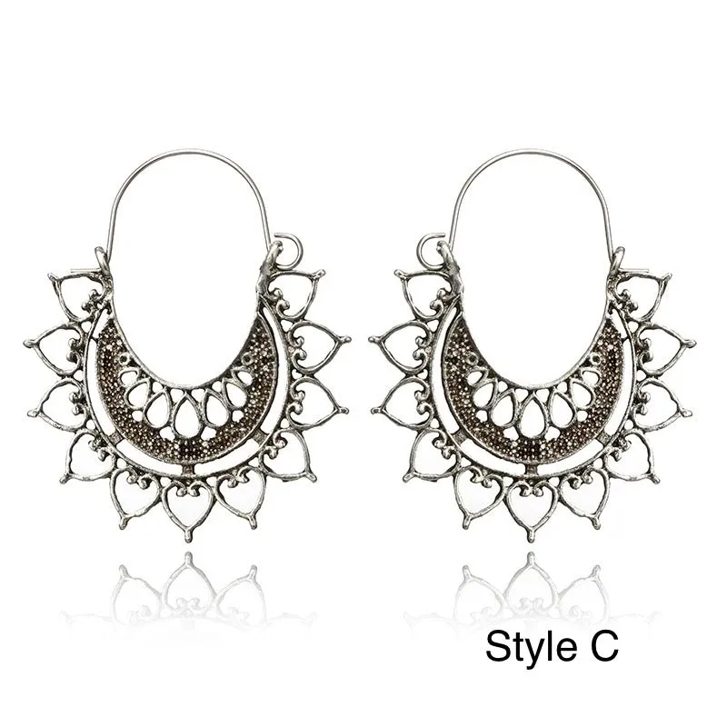 Priya Vintage Metal Earrings - 3 Styles - LAST CHANCE