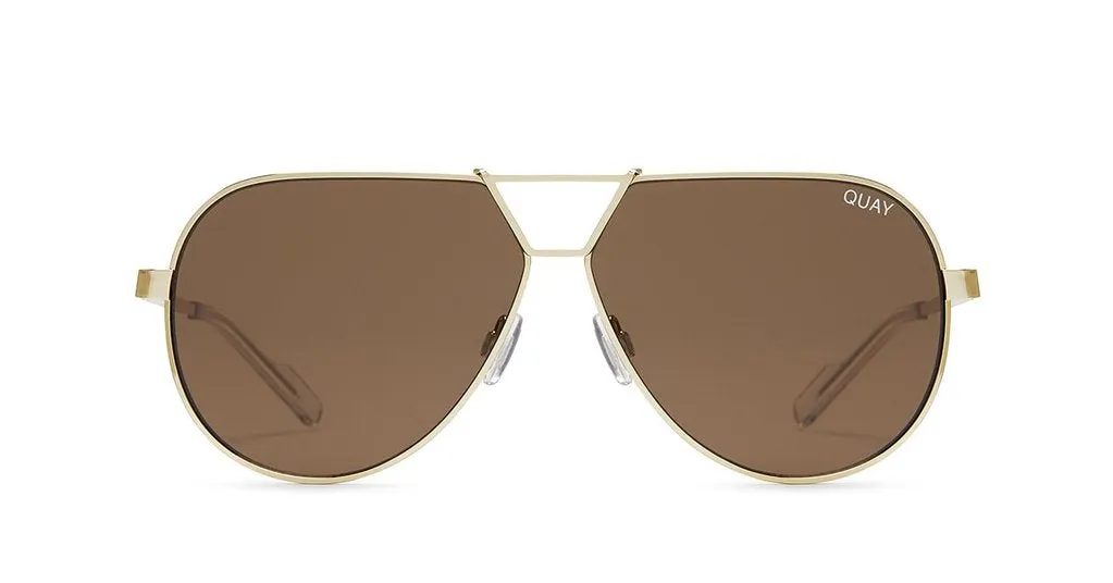 Quay Supernova Sunglasses Gold Brown