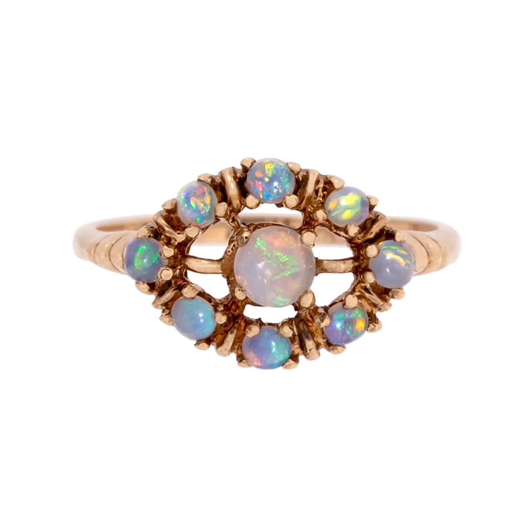 Retro Opal Eye Ring