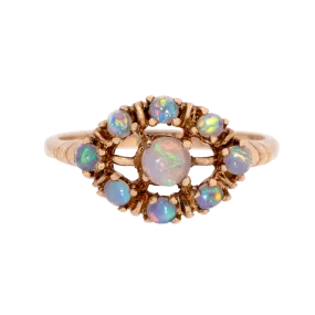 Retro Opal Eye Ring