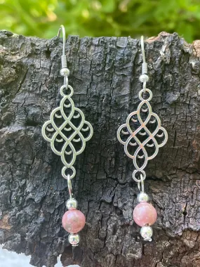 Rhodonite earrings