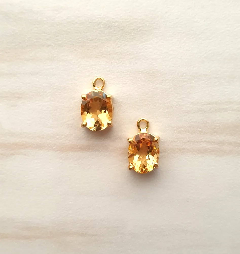 Ruby and Citrine Detachable Separates Earrings