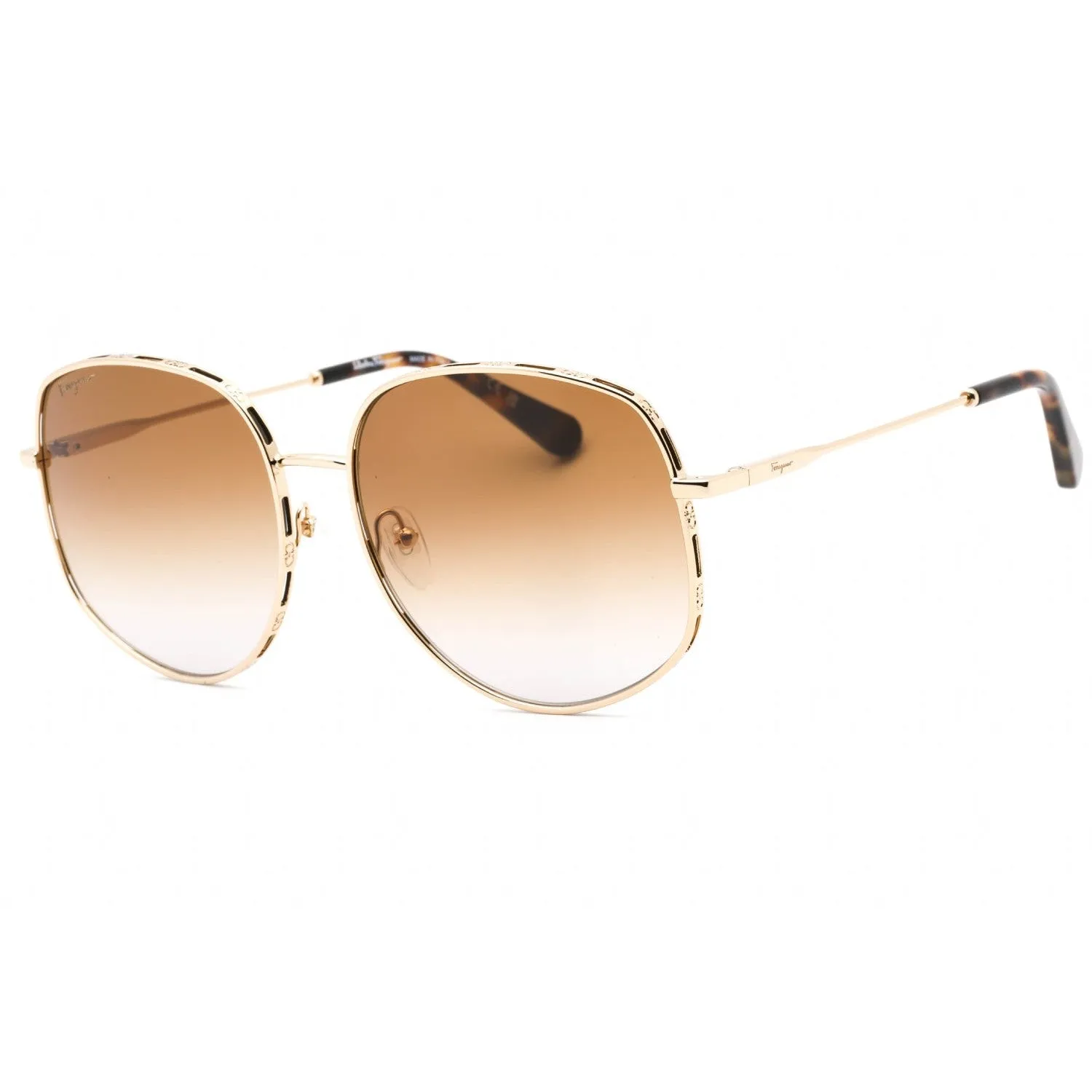 Salvatore Ferragamo SF277S Sunglasses GOLD/ TOKYO TORTOISE/Brown Gradient Women's