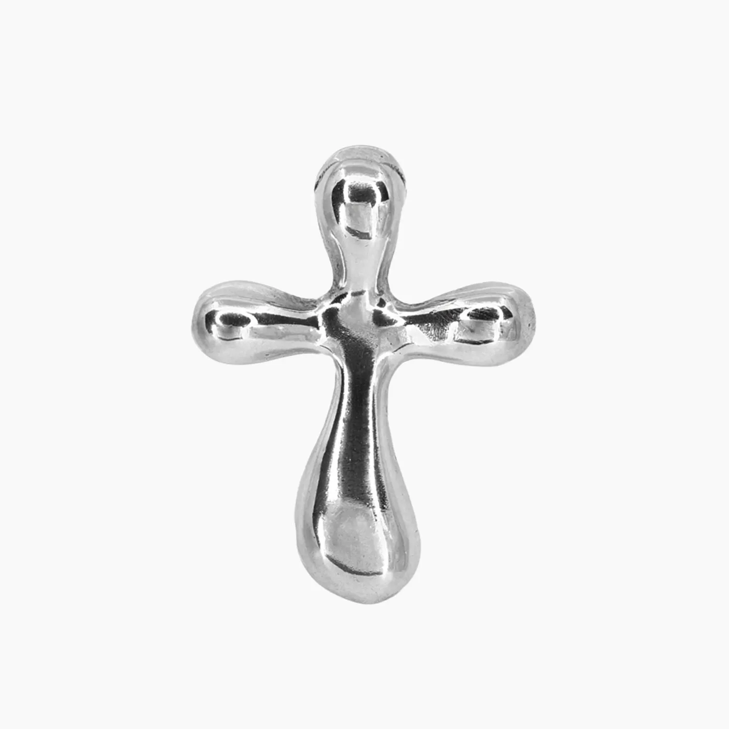 Elegant Smooth Sterling Silver Cross Pendant