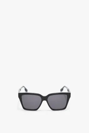 Soft Square Frame Sunglasses In Black