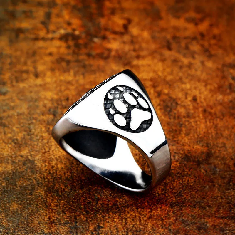 Stainless Steel Celtic Knot Viking Bear Claw Ring