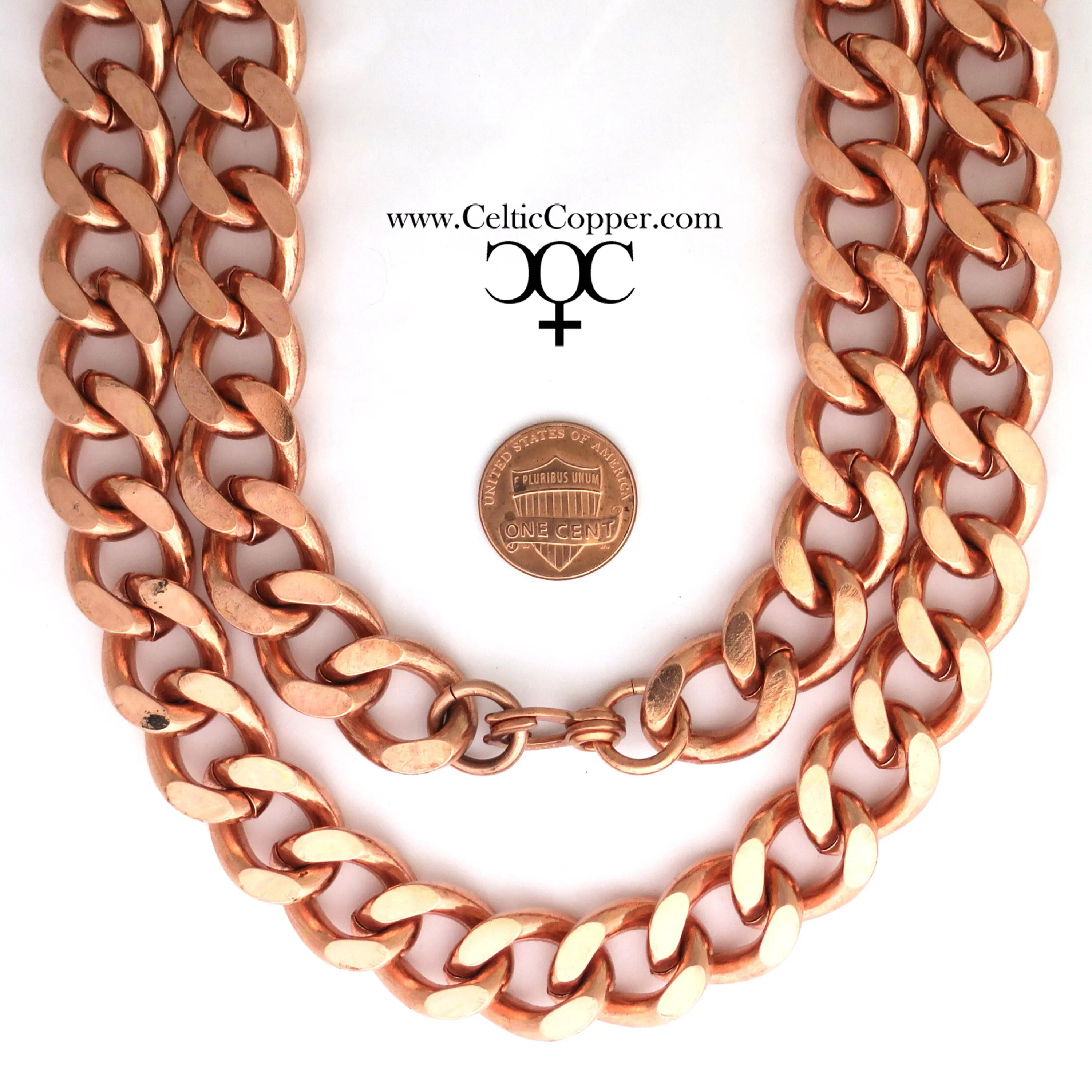 Super Chunky Solid Copper Necklace Chain NC162 Extra Heavy 16mm Copper Curb Chain Necklace 24 Inch Chain