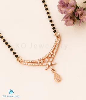 The Avika Silver Rosegold Mangalsutra Set