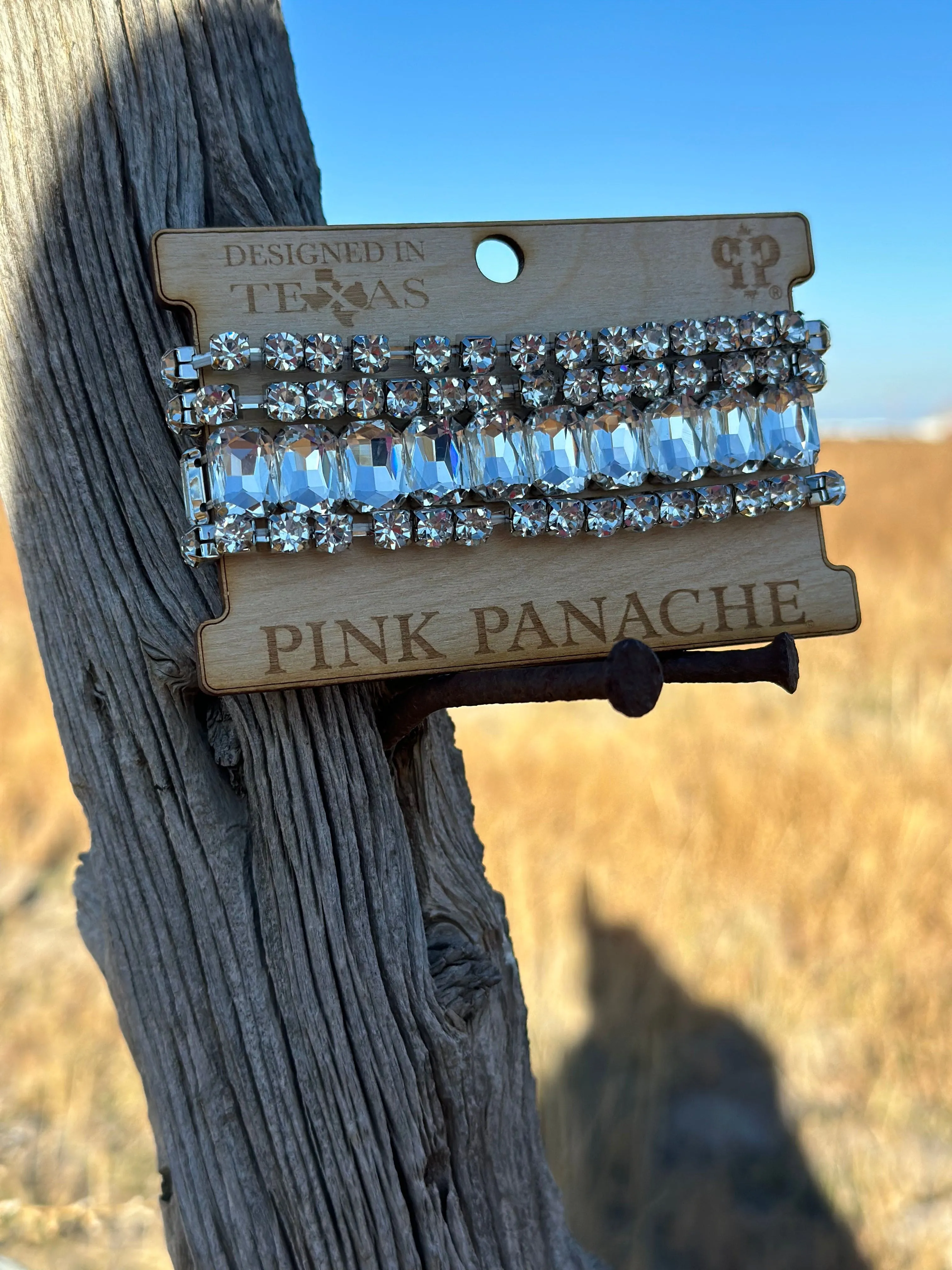 The  Pink Panache Crystal & Rhinestone Stack Bracelet Set