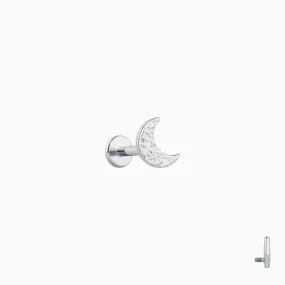 Titanium Moon Stud