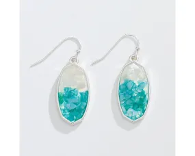 Turquoise & White Drop Earrings