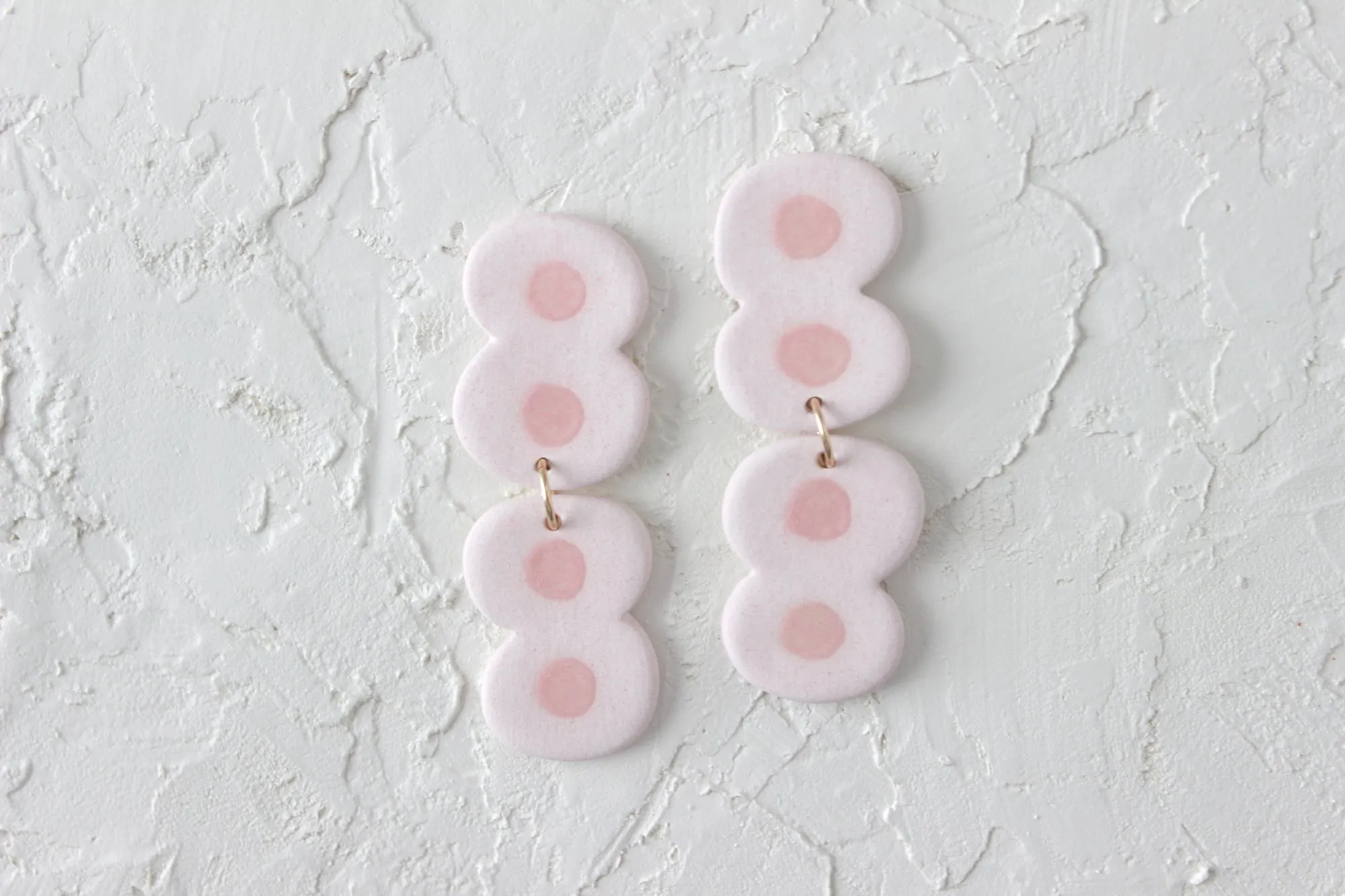 Two Tone Dot Statement Earrings