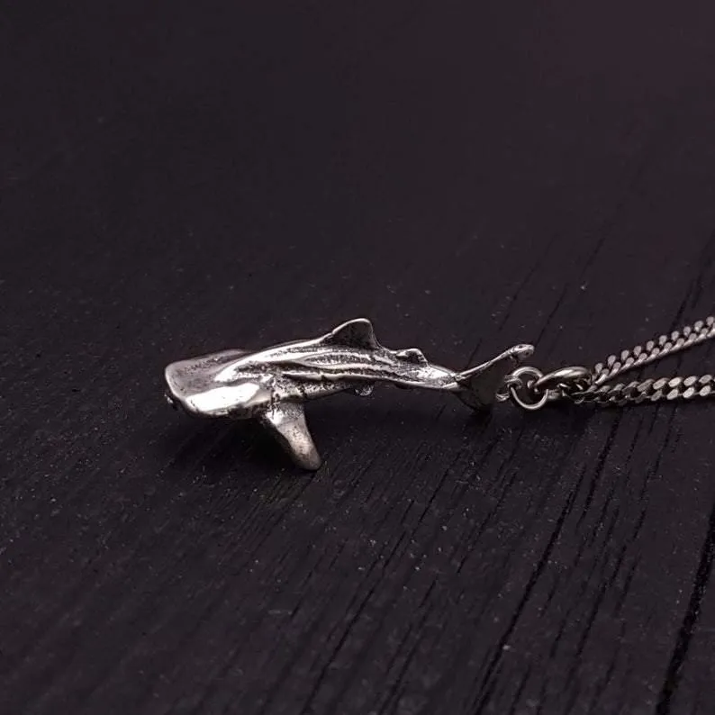 Whale Shark Necklace Solid Sterling Silver