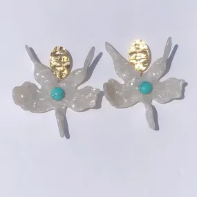 Wildflower Turquoise Acrylic Earrings