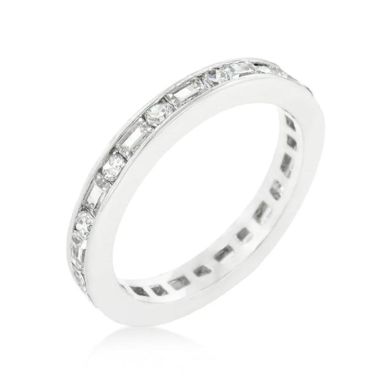 WildKlass Alternating Cubic Zirconia Eternity Band