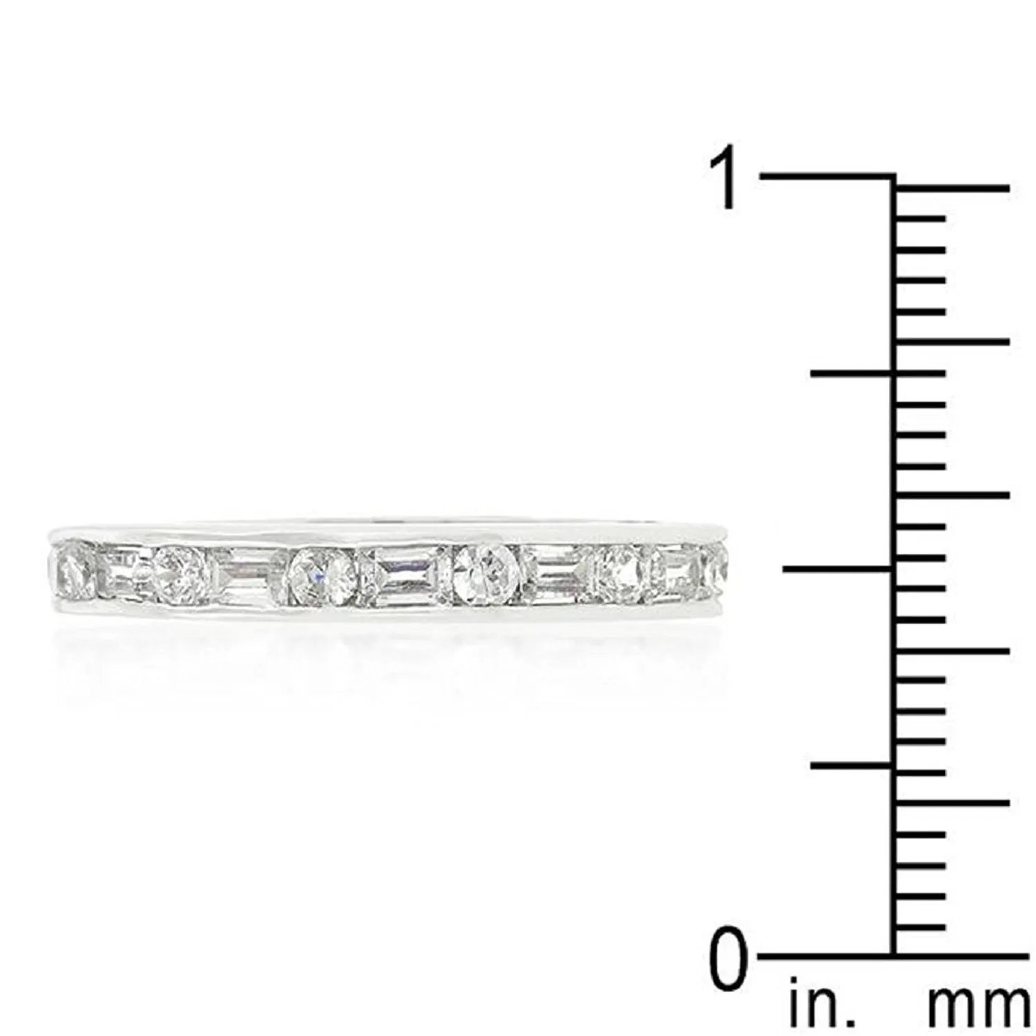 WildKlass Alternating Cubic Zirconia Eternity Band