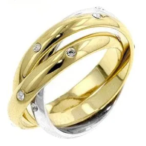 WildKlass Three Ring Two-tone Finish Eternity Set