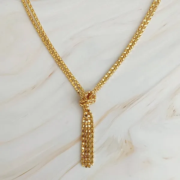 Y Drop Gold Chain Necklace