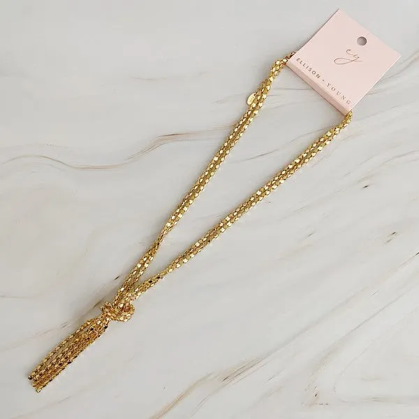 Y Drop Gold Chain Necklace