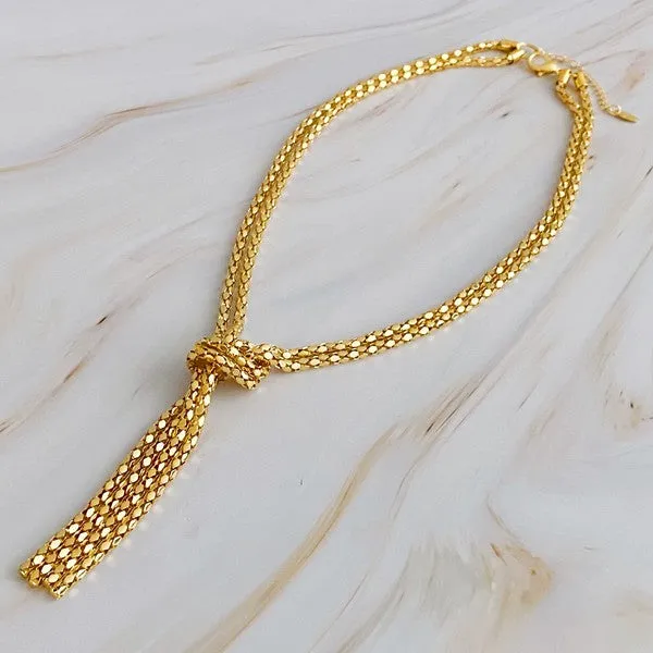 Y Drop Gold Chain Necklace