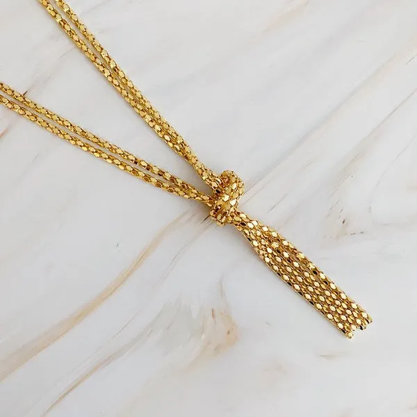 Y Drop Gold Chain Necklace