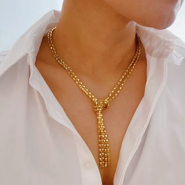 Y Drop Gold Chain Necklace