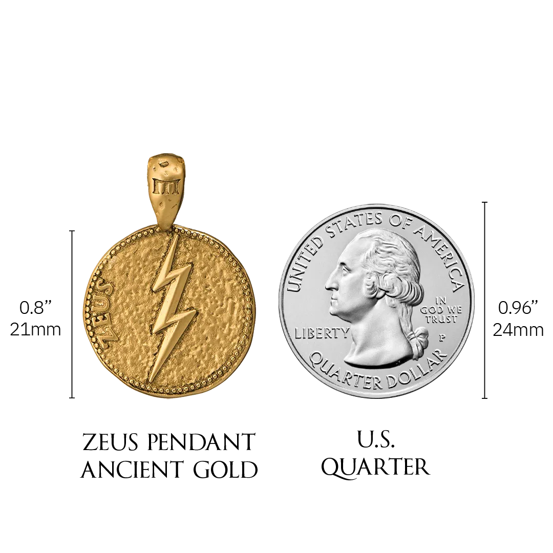 Zeus Pendant - Ancient Gold